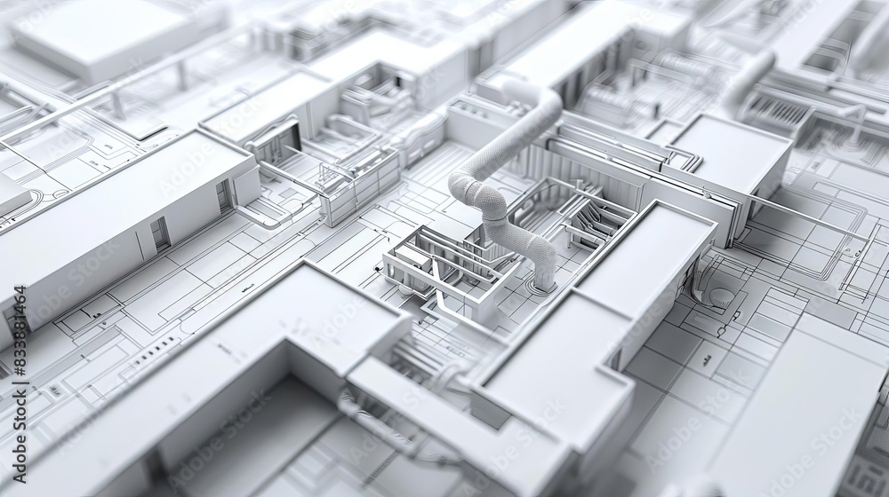 plumbing architect drawing design, ultra realistic plumbing architect drawing design, ultra realistic