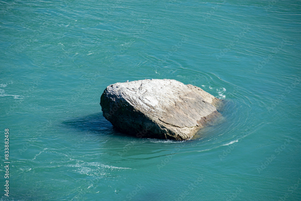 One big beautiful rock in the ocean. One big beautiful rock in the ocean.