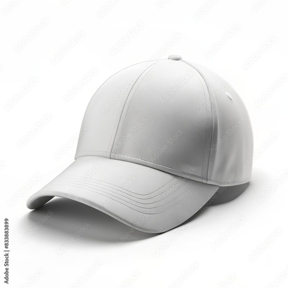Fototapeta premium white cap mockup on white background