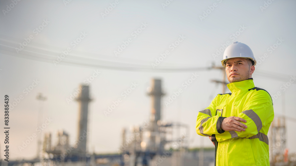 Asian man petrochemical engineer working at oil and gas refinery plant industry factory,The people worker man engineer work control at power plant energy industry manufacturing Asian man petrochemical engineer working at oil and gas refinery plant industry factory,The people worker man engineer work control at power plant energy industry manufacturing