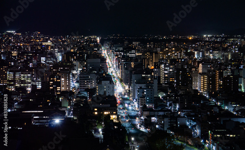 Wallpaper Mural Glowing street cityscape at Night in Kyoto Torontodigital.ca
