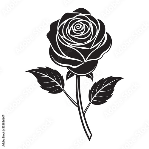 rose graphic design vector silhouette illustration art