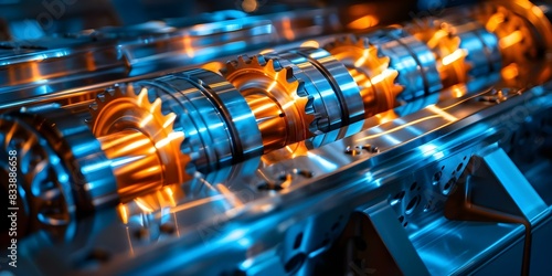 Enhancing Industrial Processes: The Significance of Engine Gearboxes in Power and Efficiency. Concept Industrial Processes, Engine Gearboxes, Power, Efficiency