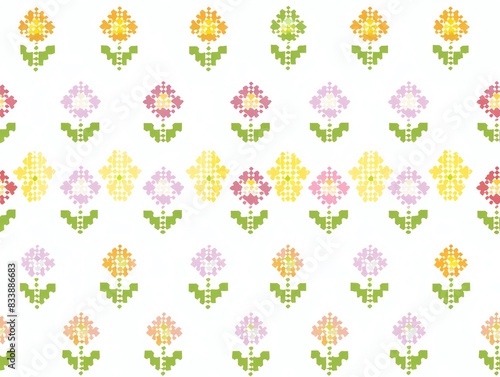 Cute seamless floral pattern. Perfect for nursery, kids room or summer wear.