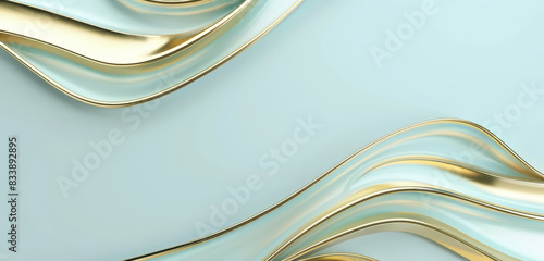 n abstract design featuring smooth, wavy gold and beige lines with a minimalistic and luxurious feel, perfect for modern and elegant backgrounds.
