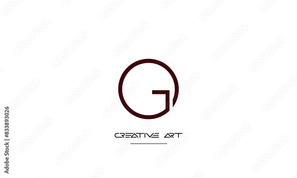 GO, OG, G, O abstract letters logo monogram GO, OG, G, O abstract letters logo monogram
