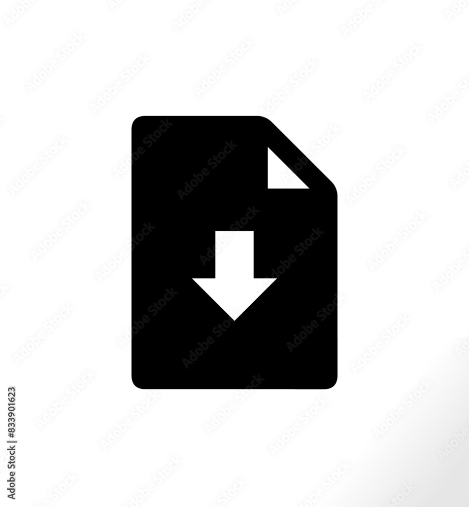 vector document download icon on white. download file icon eps. vector document download icon on white. download file icon eps.
