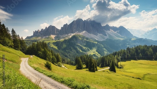 traveling to beautiful alps in summer on sunny day © Sawyer
