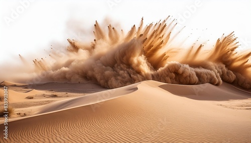 sandstorm sand dust cloud flying small particles isolated in background png