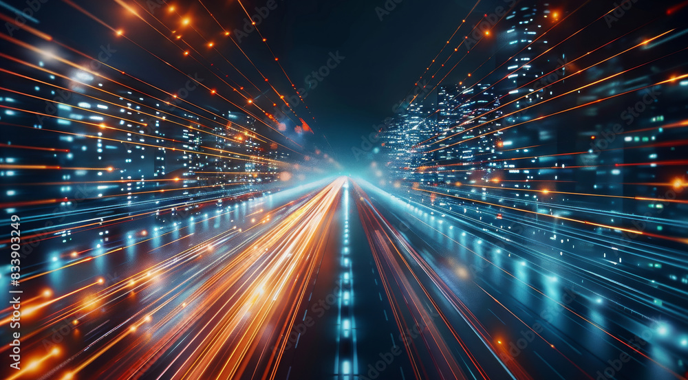 High-speed data transmission and its significance in global connectivity, Long Exposure. Generative AI. High-speed data transmission and its significance in global connectivity, Long Exposure. Generative AI.