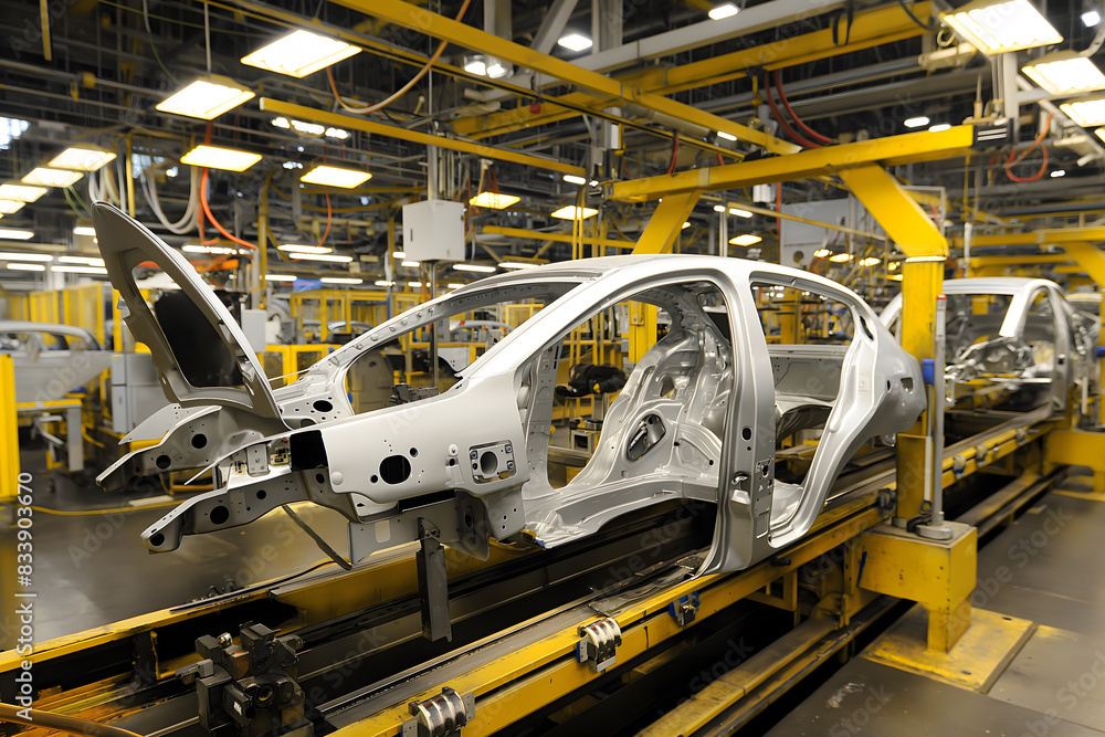 Fototapeta premium State of the art robotic manufacturing facility