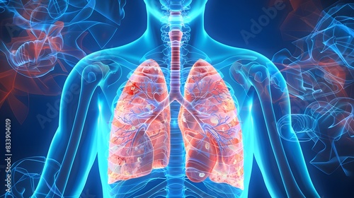 Visual representation of the human respirator photo