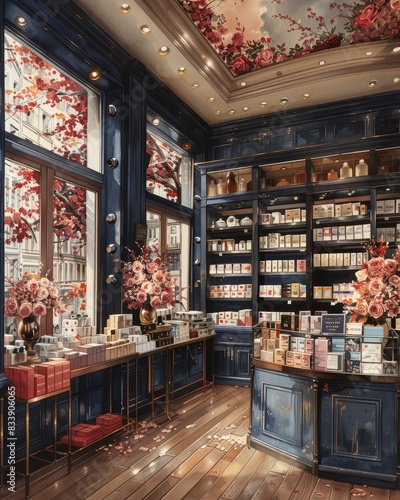A vibrant retail store with personalized shopping assistants interactive displays and a cozy ambiance making customers feel valued and special Create this in a watercolor painting style photo