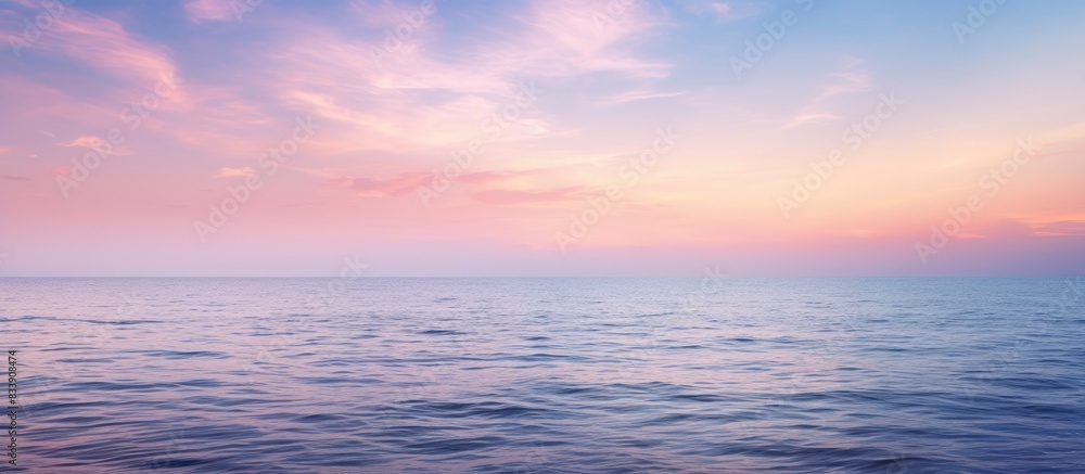 Obraz premium Twilight sky over the sea with copy space image.