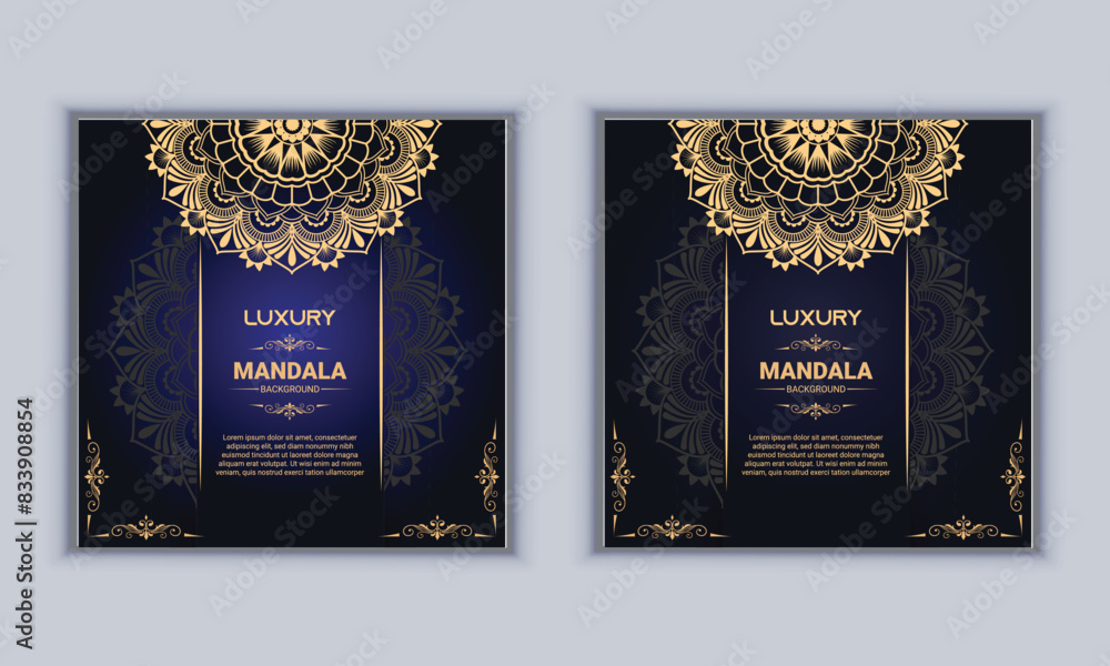 Naklejka premium mandala Social Media Banner design