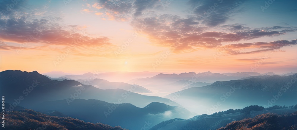 Mountain sunrise with copy space image. Mountain sunrise with copy space image.