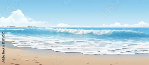 Beach scene on a sunny day ...