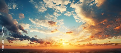 Scenic view of a sunset wit...