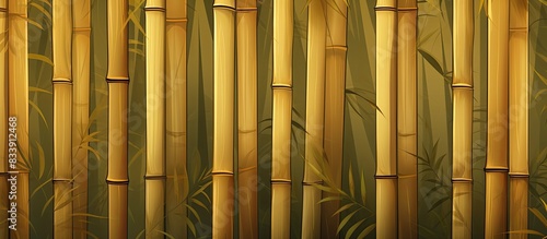 Patterned bamboo backdrop w...