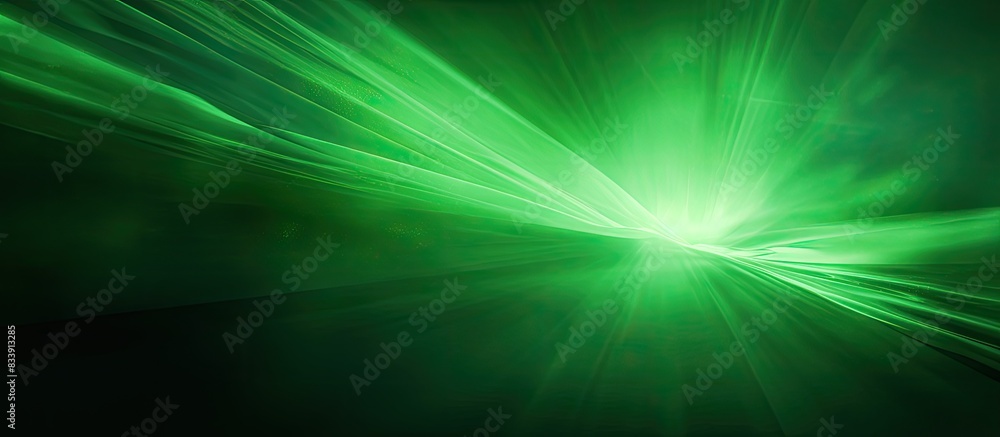 Fototapeta premium Abstract green flare lighting in a copy space image.