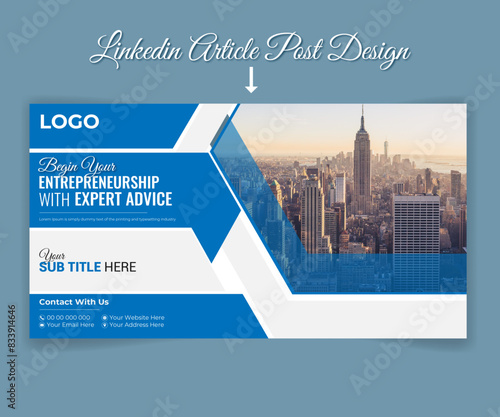 Linkedin article post design template