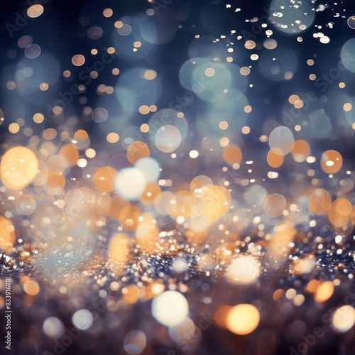 Glittering bokeh background sparkling lights blurry shiny out of focus artistic hazy effectsoft focus blur blurred texture