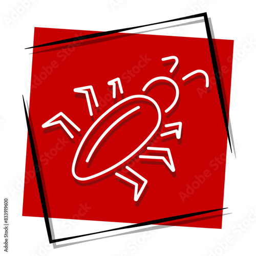 cockroach red banner. Vector illustration.
