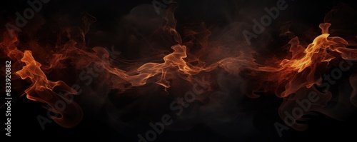 Gloomy flare isolated black background fire burn smoke flower floral shining
