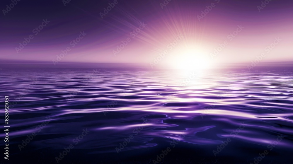 Stunning purple sunset over tranquil ocean waves, creating a serene and ethereal atmosphere with vibrant hues and calming reflections. Stunning purple sunset over tranquil ocean waves, creating a serene and ethereal atmosphere with vibrant hues and calming reflections.