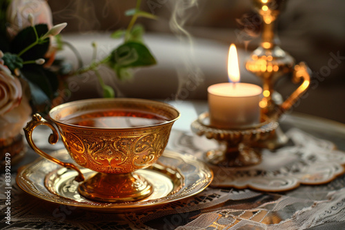 golden cup of tea © Muhammad