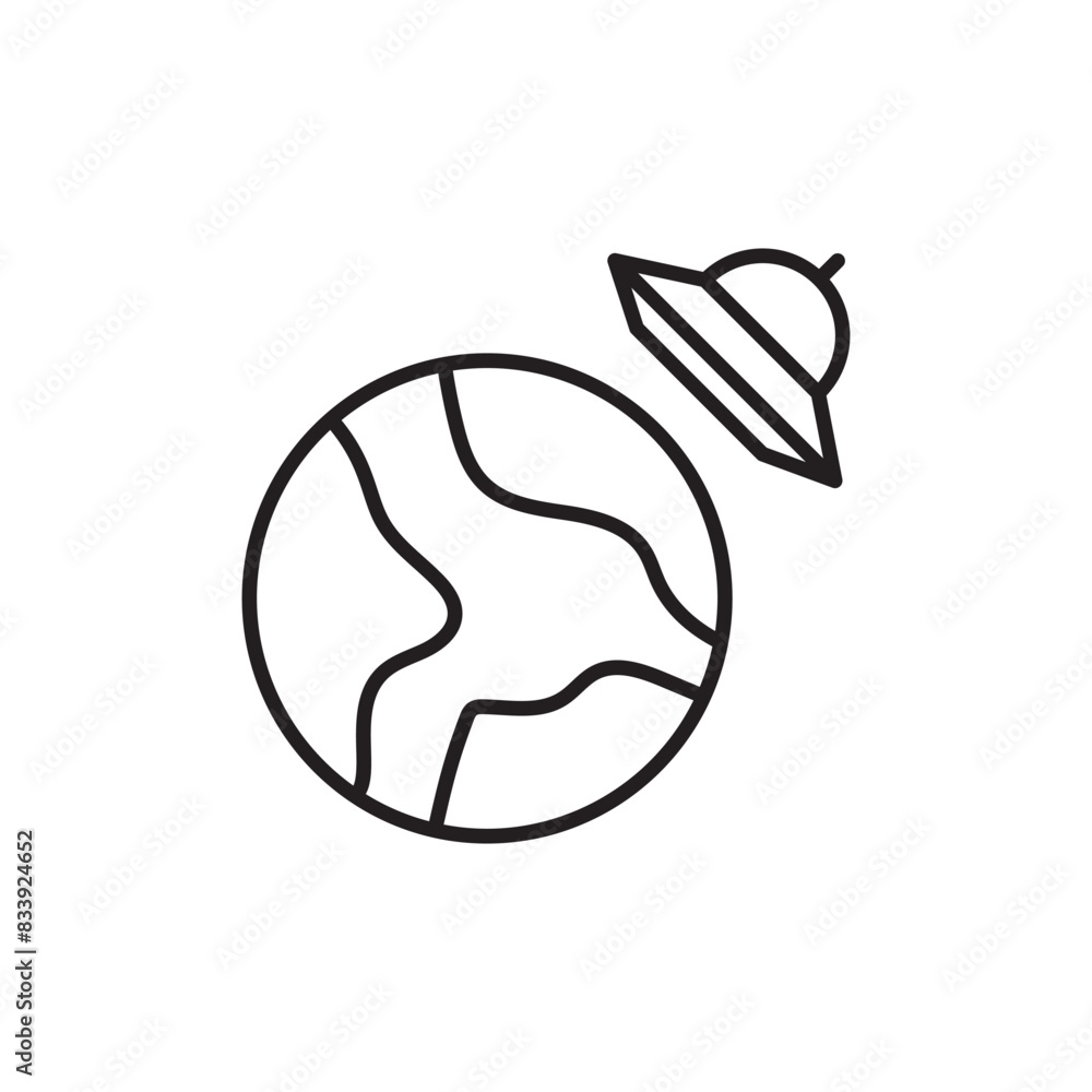 Ufo icon design with white background stock illustration Ufo icon design with white background stock illustration