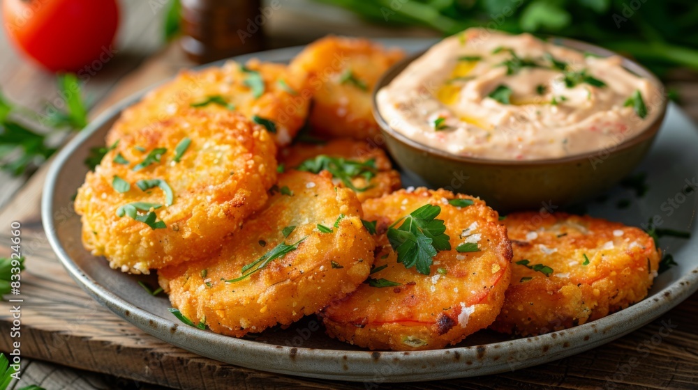 Crispy Fried Green Tomatoes with Pimento Cheese Dip for Juneteenth Festivities Crispy Fried Green Tomatoes with Pimento Cheese Dip for Juneteenth Festivities
