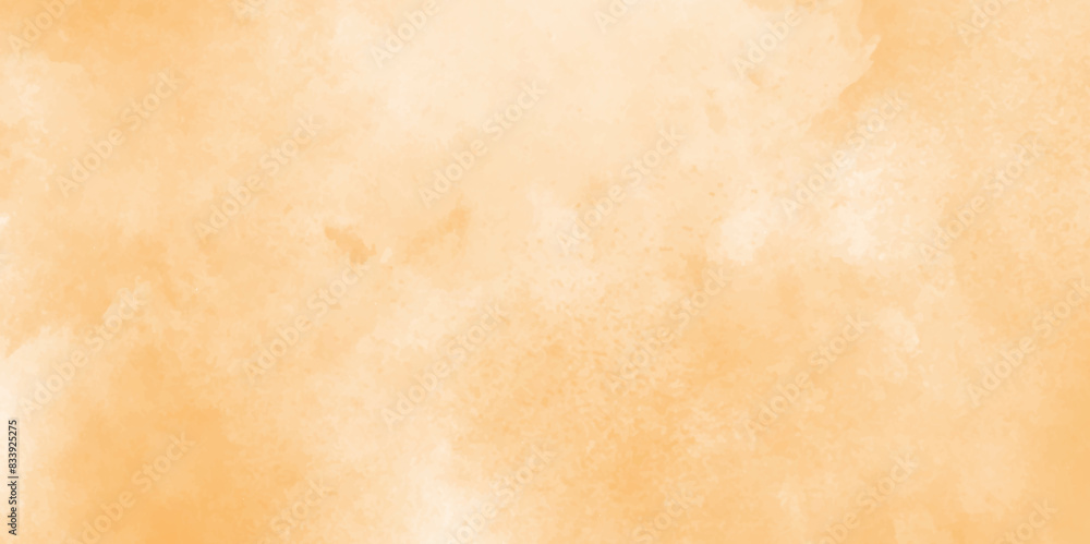 Obraz premium Pastel yellow beige Aquarelle painted paper template texture Background banner,Brushed Painted Abstract Background. Brush stroked painting. watercolor background with watercolor splashes used as