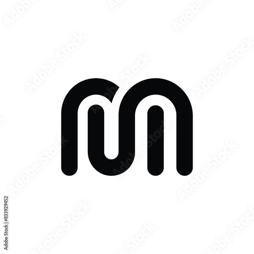 Letter Nm initial creative minimal logo
