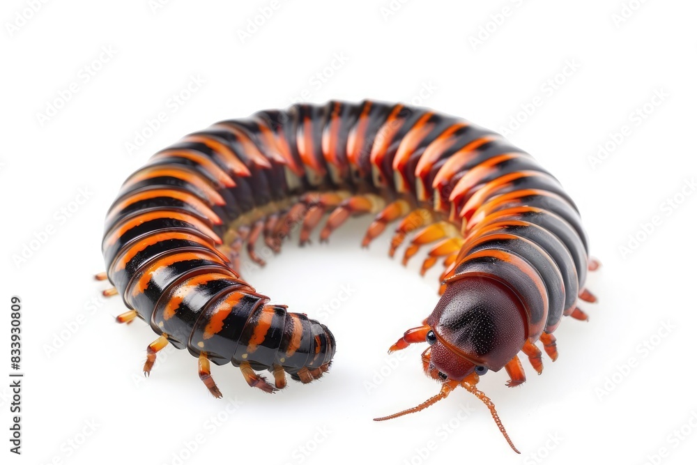 Millipede isolated on white background Millipede isolated on white background