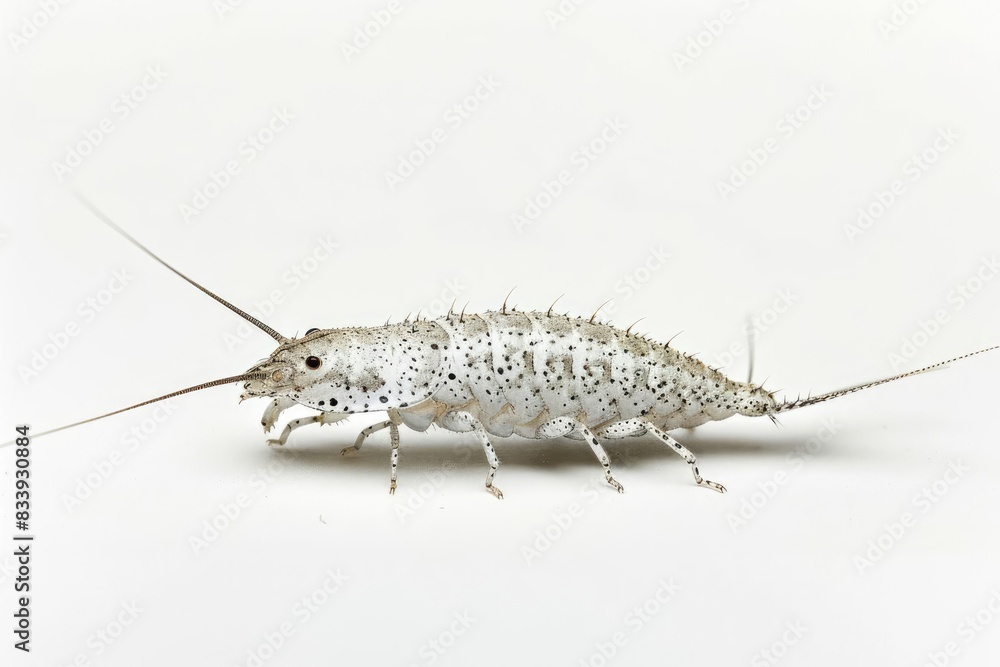 Silverfish isolated on white background Silverfish isolated on white background
