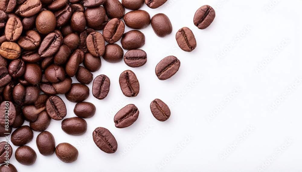 coffee beans on a white background coffee beans on a white background