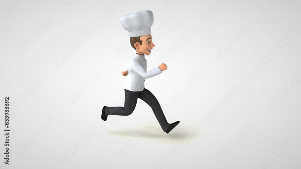 Fun cartoon chef character animation