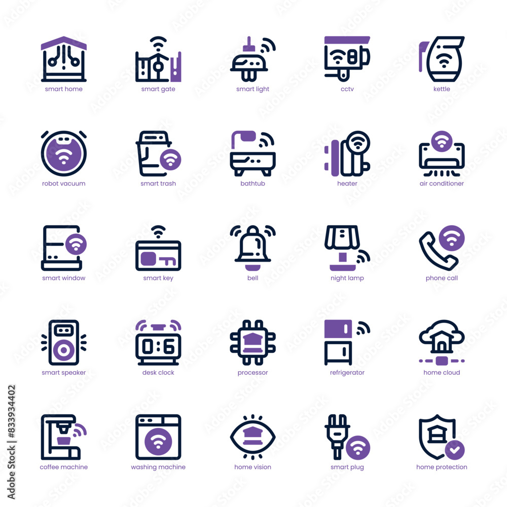 Smarthome icon pack for your website, mobile, presentation, and logo design. Smarthome icon dual tone design. Vector graphics illustration and editable stroke. Smarthome icon pack for your website, mobile, presentation, and logo design. Smarthome icon dual tone design. Vector graphics illustration and editable stroke.