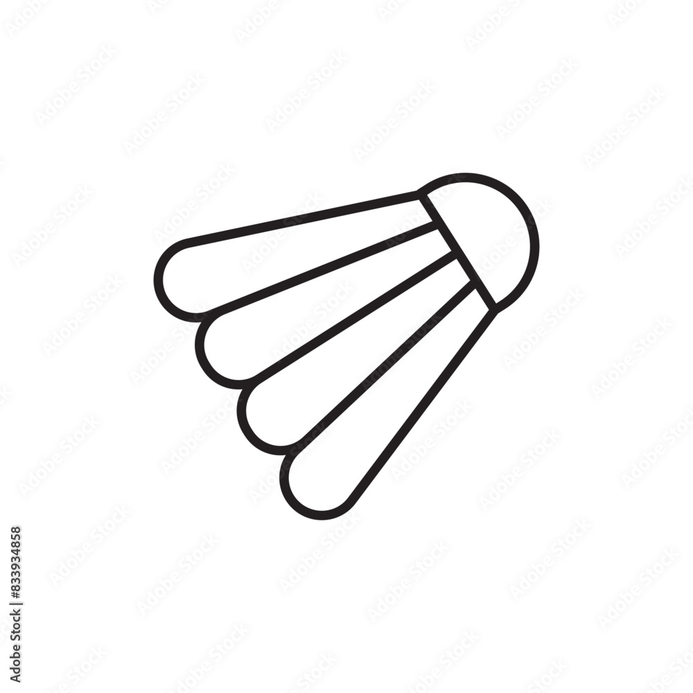 Shuttlecock icon design with white background stock illustration Shuttlecock icon design with white background stock illustration