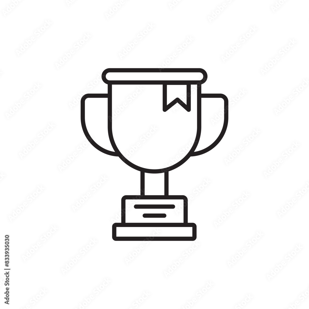Trophy icon design with white background stock illustration Trophy icon design with white background stock illustration