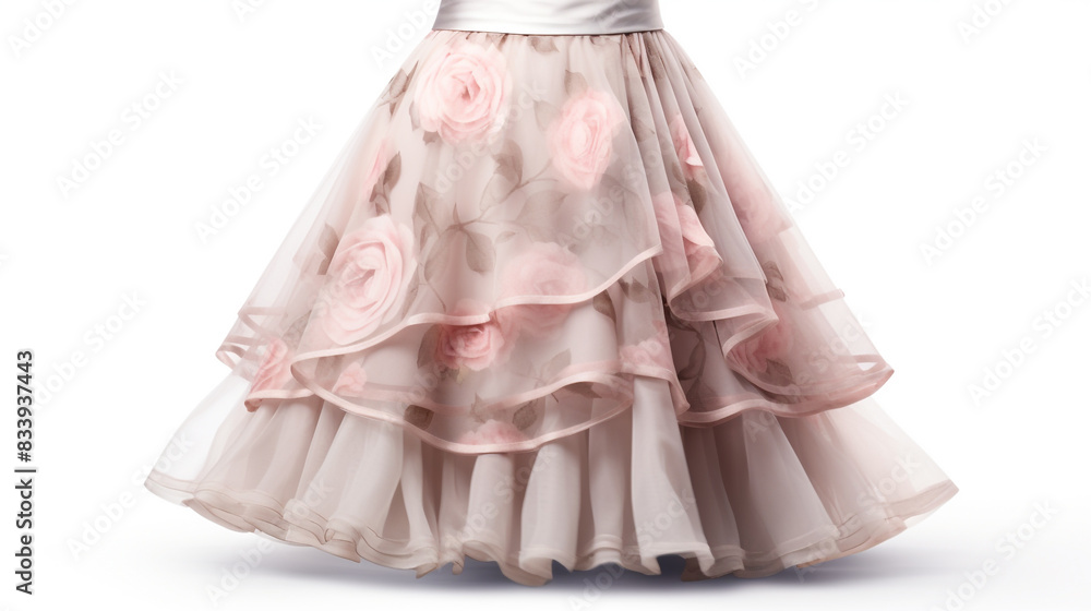pink shuttlecock skirt isolated on white pink shuttlecock skirt isolated on white
