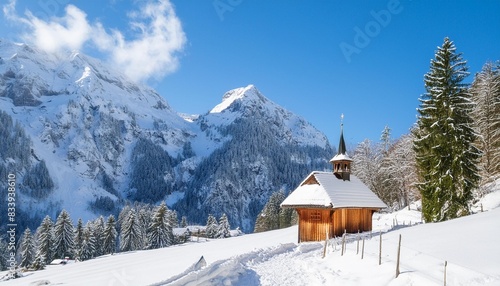 winter wonderland with chapel in the alps berchtesgadener land bavaria germany © Ashleigh