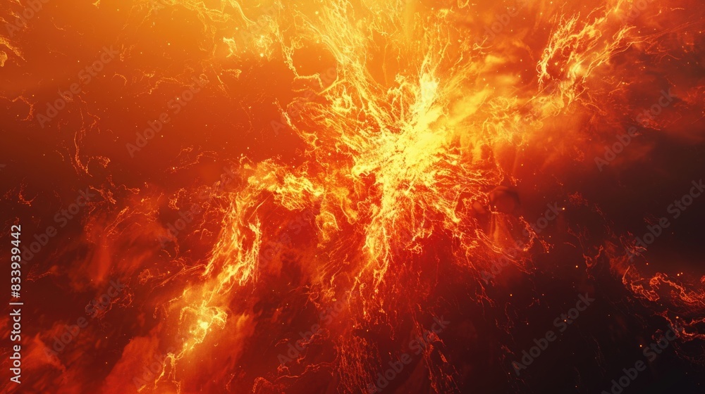 A close-up shot of a fire with a blue sky in the background, perfect for use in scenes where warmth and light are needed A close-up shot of a fire with a blue sky in the background, perfect for use in scenes where warmth and light are needed