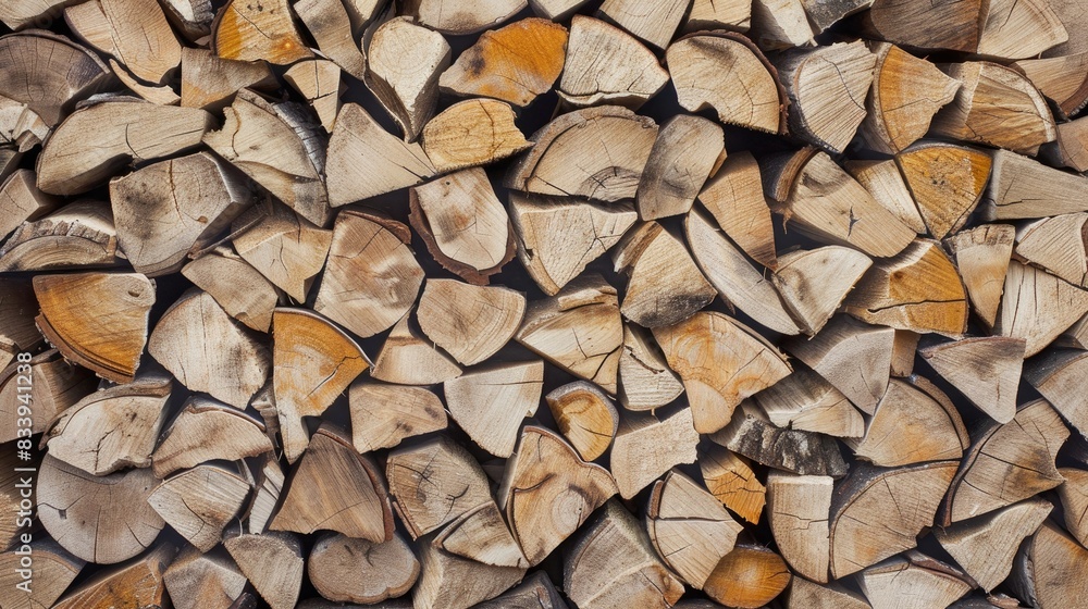 Close up of a stack of firewood Close up of a stack of firewood