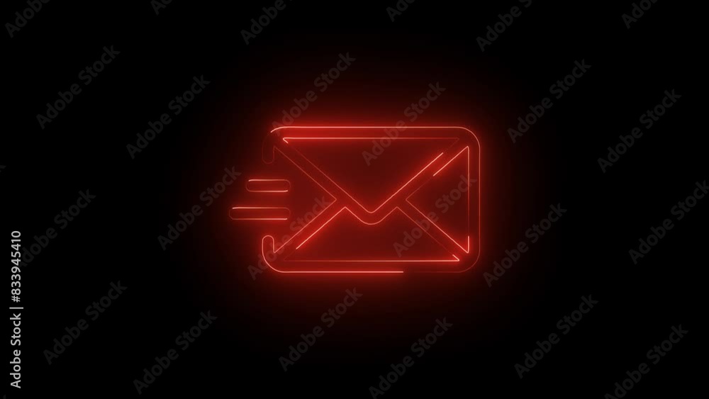glowing neon line circle massage icon animation glowing neon line circle massage icon animation