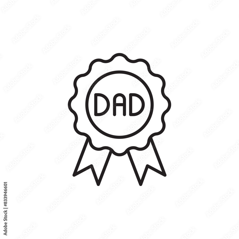 Best Dad icon design with white background stock illustration Best Dad icon design with white background stock illustration
