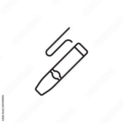 Cigar icon design with white background stock illustration