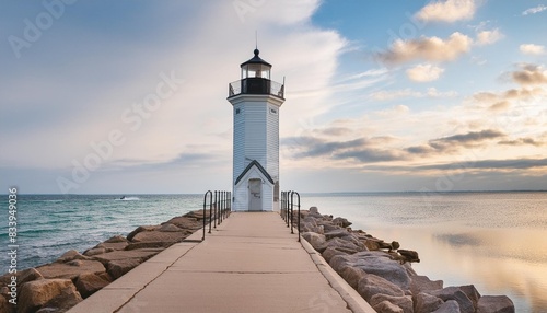 manistique breakwater lighthouse photo