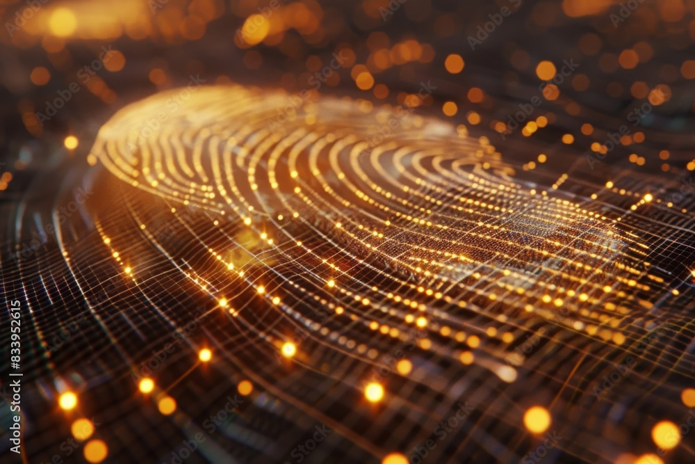 Abstract image of a digital image of fingerprint Abstract image of a digital image of fingerprint